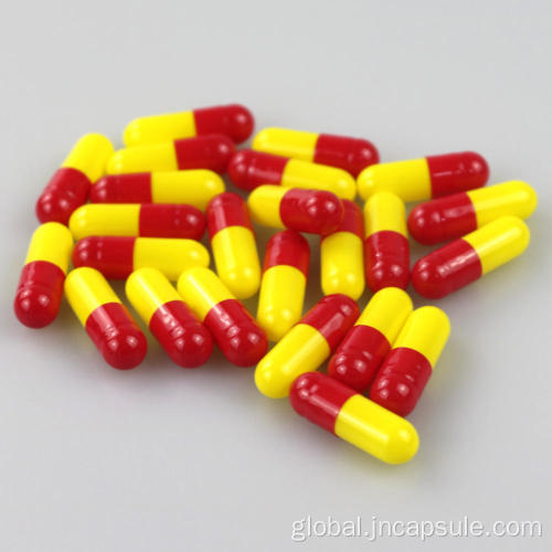 Empty Shell Gelatin Capsule Size 0 red yellow capsules Manufactory